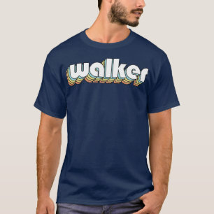 Camiseta Walker Retro Estilo de Tipografía Arcoiris Faded