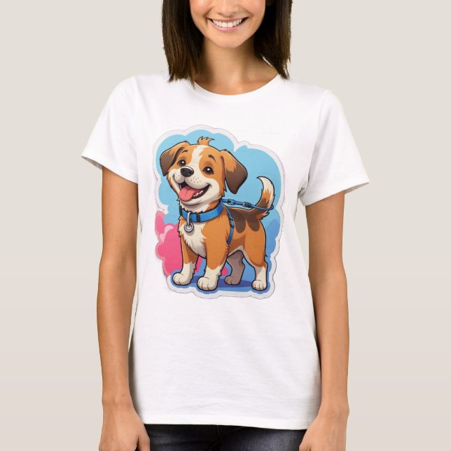 Camiseta Walkies Time - Tee de paseos de perros di (Anverso)