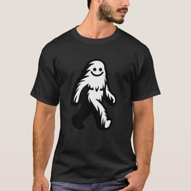 Camiseta Walking Bigfoot - Sonriente Criptid divertida de S (Anverso)