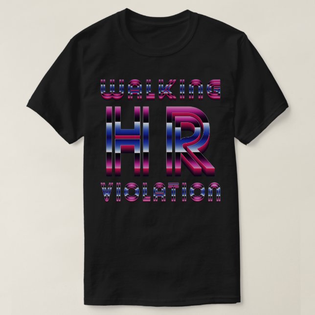 Camiseta Walking Hr Violation 80s Neon (Diseño del anverso)