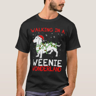Camiseta Walking In A Weenie Wonderland Christmas Dachshund