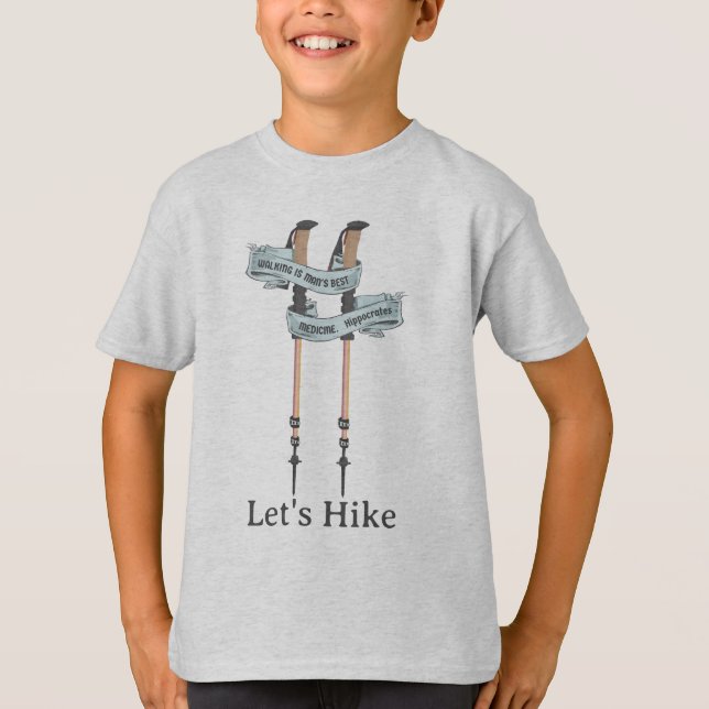 Camiseta walking is the best medic Hippocrates hiking pulse (Anverso)