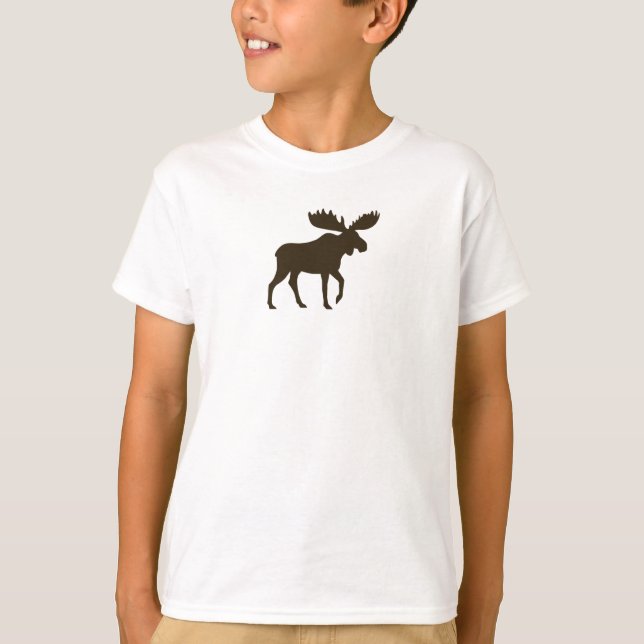 Camiseta Walking Moose Silhouette | Vida silvestre (Anverso)