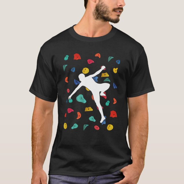 Camiseta Wall Climbing Indoor Rock Climbers Action Sports (Anverso)