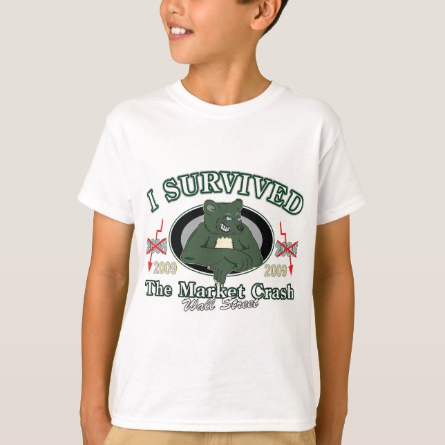 Camiseta Wall Street/I sobrevivió al colapso del mercado (Anverso)