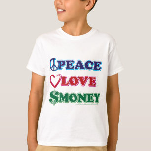 Camiseta Wall Street/Peace Love Money