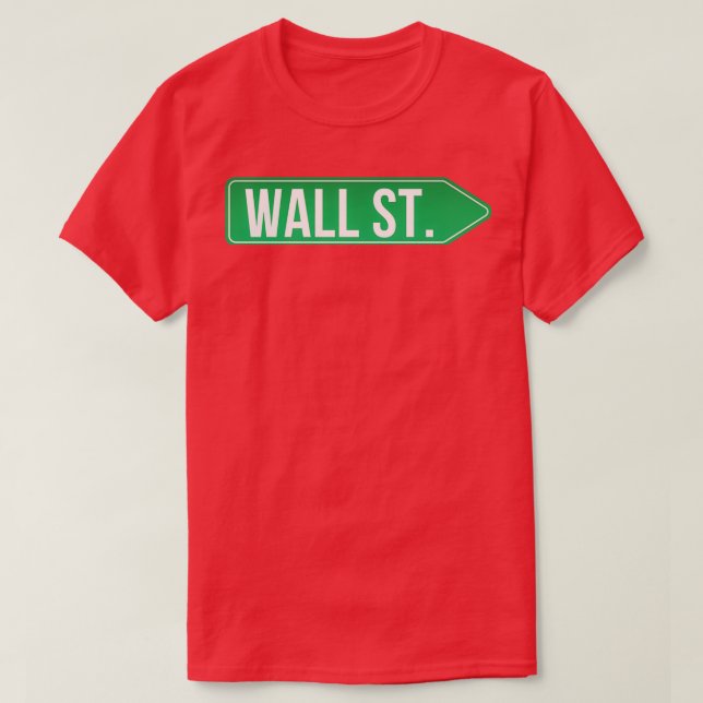 Camiseta Wall street sign (Diseño del anverso)