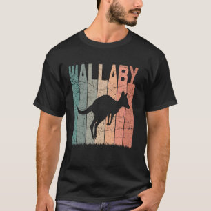 Camiseta Wallaby Vintage Canguro Wallaby Zoología Retro