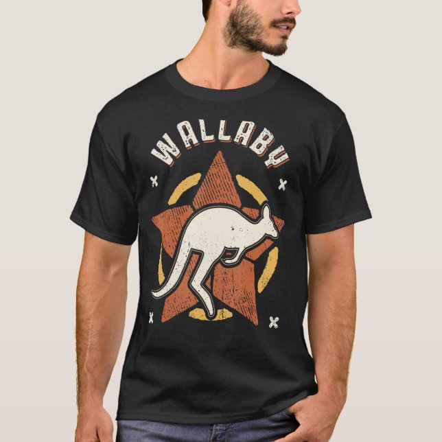 Camiseta Wallaby Vintage Retro Classic Animal (Anverso)