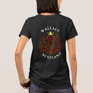 Camiseta Wallace Clan Badge & Tartan w/Motto