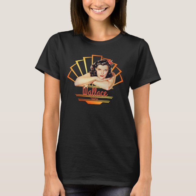 Camiseta Wallace Idaho Pinup Chica V3b (Anverso)
