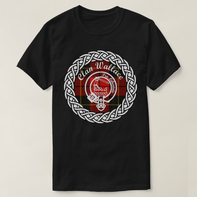 Camiseta Wallace surname last name Scottish Tartan Clan Cre (Diseño del anverso)