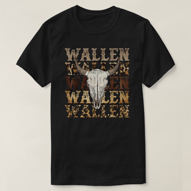 Camiseta Wallen Western Cow Skull  (Diseño del anverso)