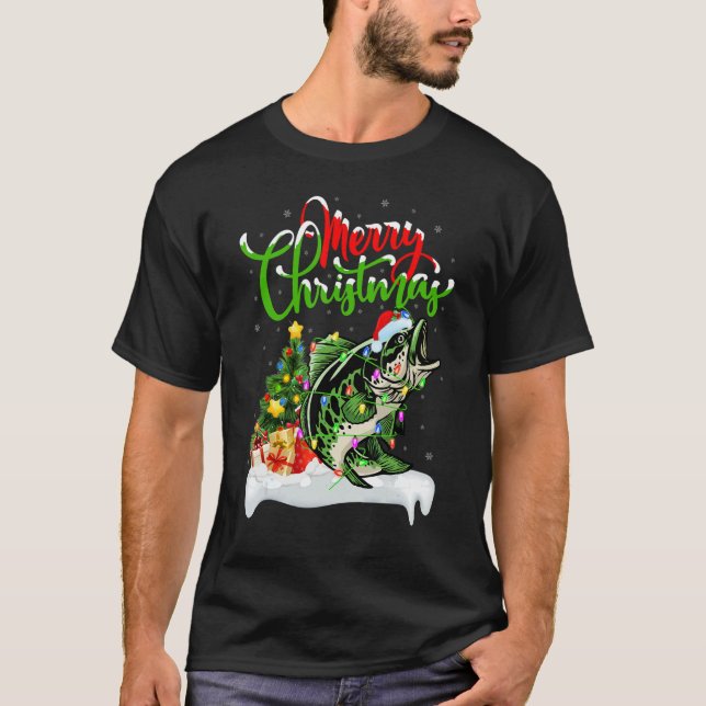 Camiseta Walleye Fish   Xmas Decorations Santa Walleye Chri (Anverso)