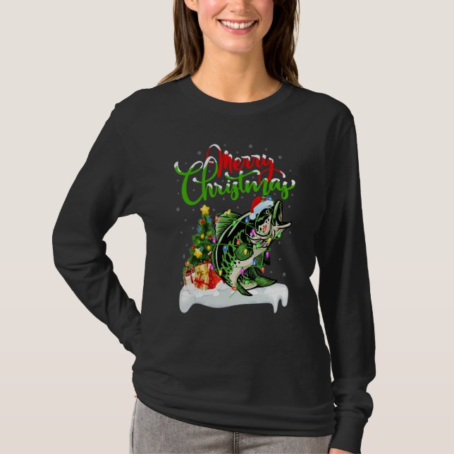 Camiseta Walleye Fish   Xmas Decorations Santa Walleye Chri (Anverso)