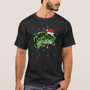 Camiseta Walleye Fish Xmas Gorra de Renos Iluminado Walleye