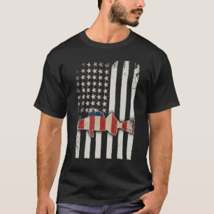 Camiseta Walleye Fishing Eeuu Bandera Americana Sauger Angl