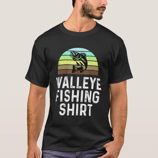 Camiseta Walleye Fishing Fishman Fish Lake Sunset (Anverso)