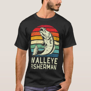 Camiseta walleye fishman diseño de pesca de walleye fresco 