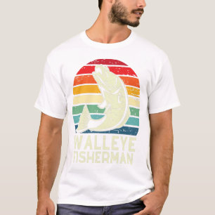 Camiseta walleye fishman diseño de pesca de walleye fresco