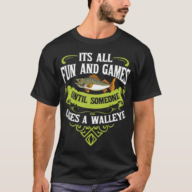Camiseta Walleye Lure Pescado Walleye (Anverso)