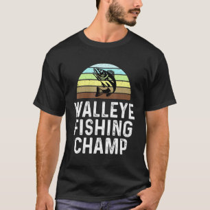 Camiseta Walleye Pescador Pescador Pescador Sunset Lake Fis