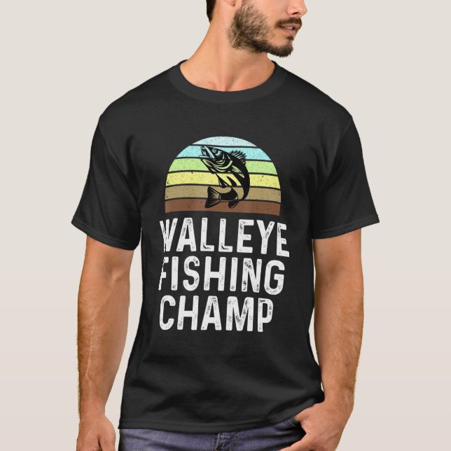 Camiseta Walleye Pescador Pescador Pescador Sunset Lake Fis (Anverso)