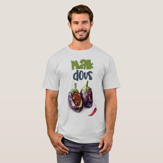 Camiseta Walnueces de berenjena Makdous, nueces de ajo ك er (Anverso completo)