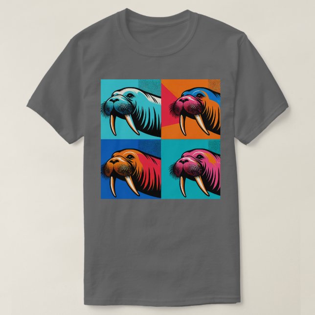 Camiseta Walrus Art Trendy Marine Life (Diseño del anverso)