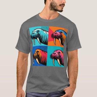Camiseta Walrus Art Trendy Marine Life