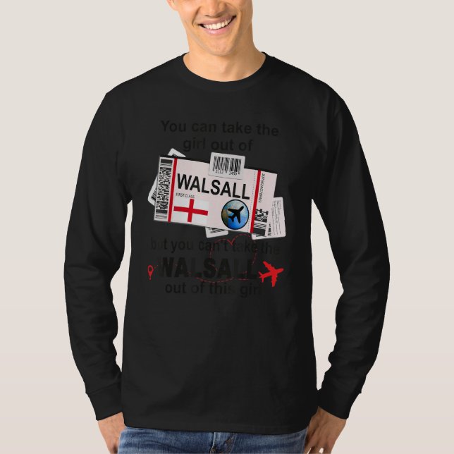 Camiseta Walsall Girl  Walsall Boarding Pass  Walsall (Anverso)