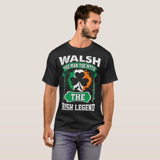 Camiseta Walsh el hombre el St irlandés Patricks de la (Anverso completo)