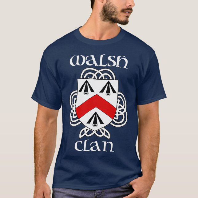 Camiseta Walsh Family Crest Coat of Arms (Anverso)