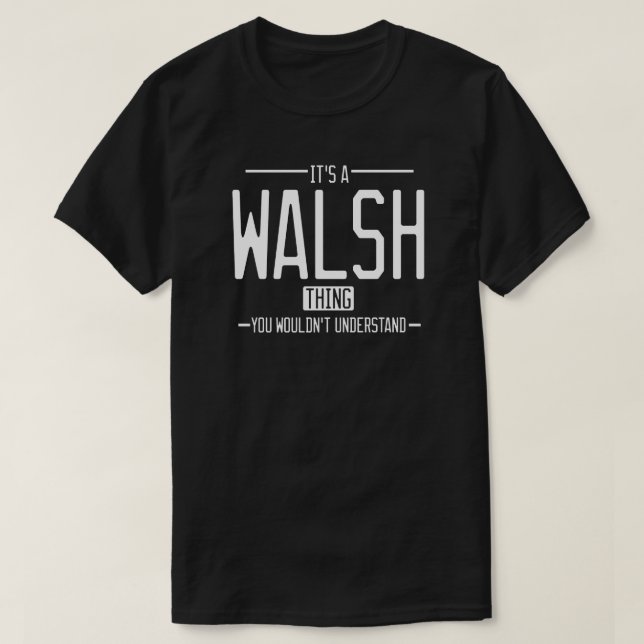 Camiseta Walsh gracioso apellido familiar divertido (Diseño del anverso)