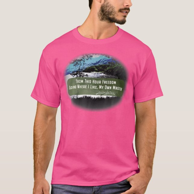 Camiseta Walt Whitman Cita Sobre La Libertad (Anverso)