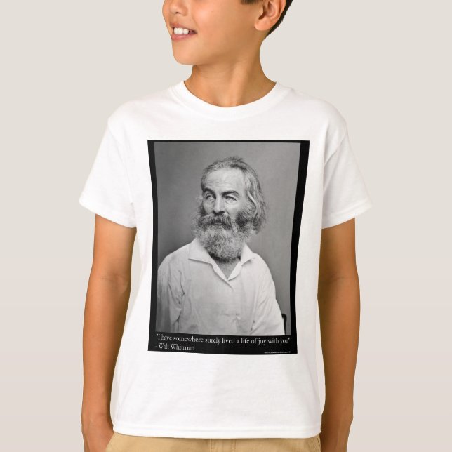 Camiseta Walt Whitman Joy With You Love Cita Mugs Tees etc (Anverso)