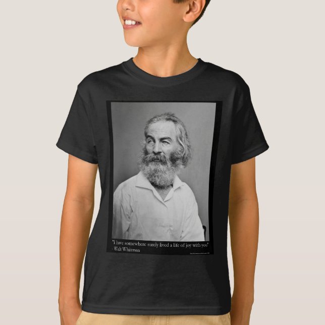Camiseta Walt Whitman Joy With You Love Cita Mugs Tees etc (Anverso)