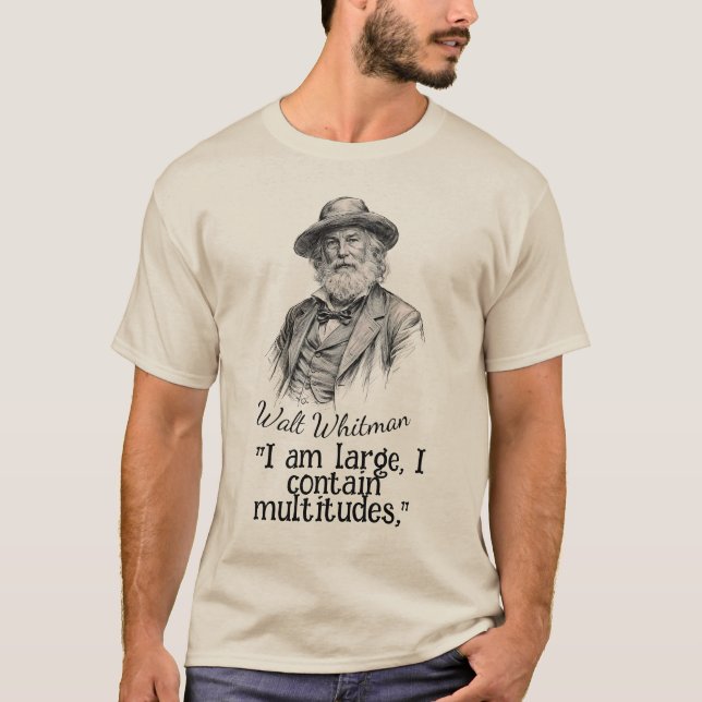 Camiseta Walt Whitman quote (Anverso)