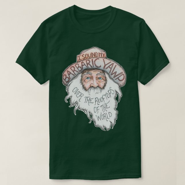 Camiseta Walt Whitman Yawp Classic TShirt (Diseño del anverso)