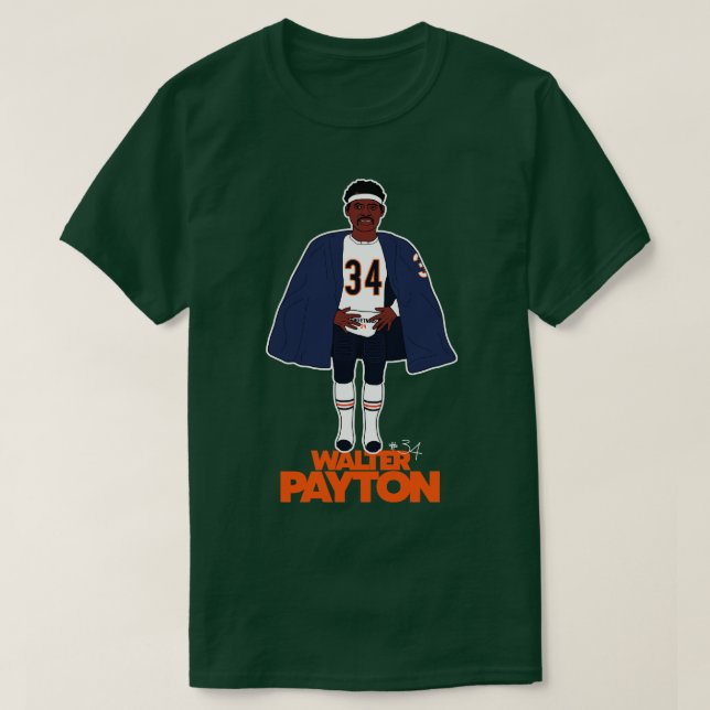 Camiseta Walter Payton Sideline Cape (Diseño del anverso)