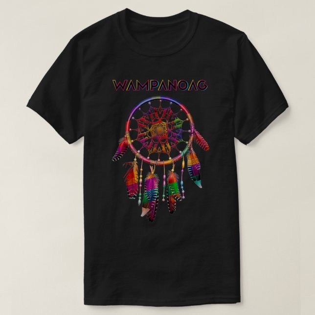 Camiseta Wampanoag nativo americano indio colorido Dreamcat (Diseño del anverso)