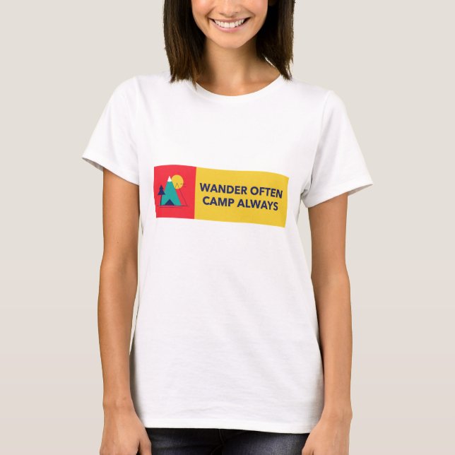 Camiseta Wander A Menudo, Campamento Siempre Camping (Anverso)