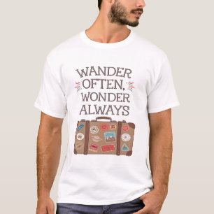 Camiseta Wander A Menudo, Wonder Always Travel Cita