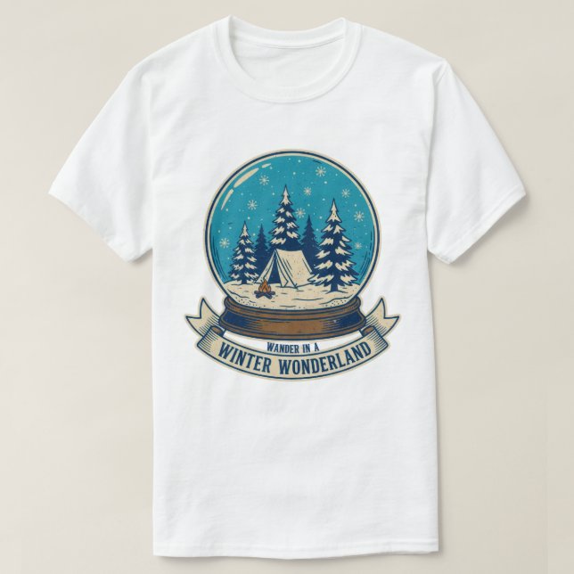 Camiseta Wander en invierno en el camping Wonderland (Diseño del anverso)