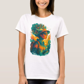 Camiseta Wander far. Dream big. Live free.