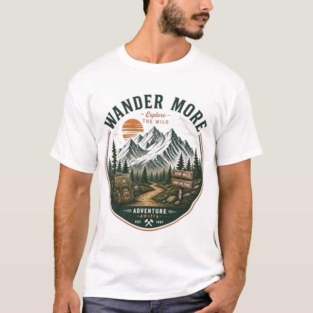 Camiseta Wander More Adventure (Anverso)
