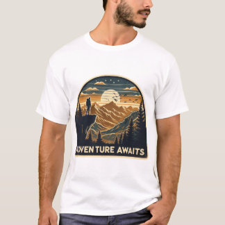 Camiseta Wander More | La aventura espera el té gráfico"