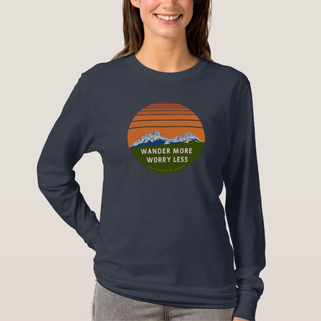 Camiseta Wander more Worry less (Anverso)
