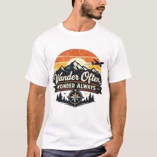 Camiseta Wander Often, Wonder Always