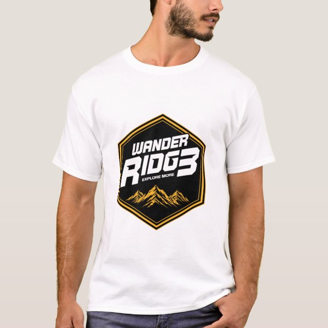 Camiseta WANDER RIDG3 'Explorar más' (Anverso)